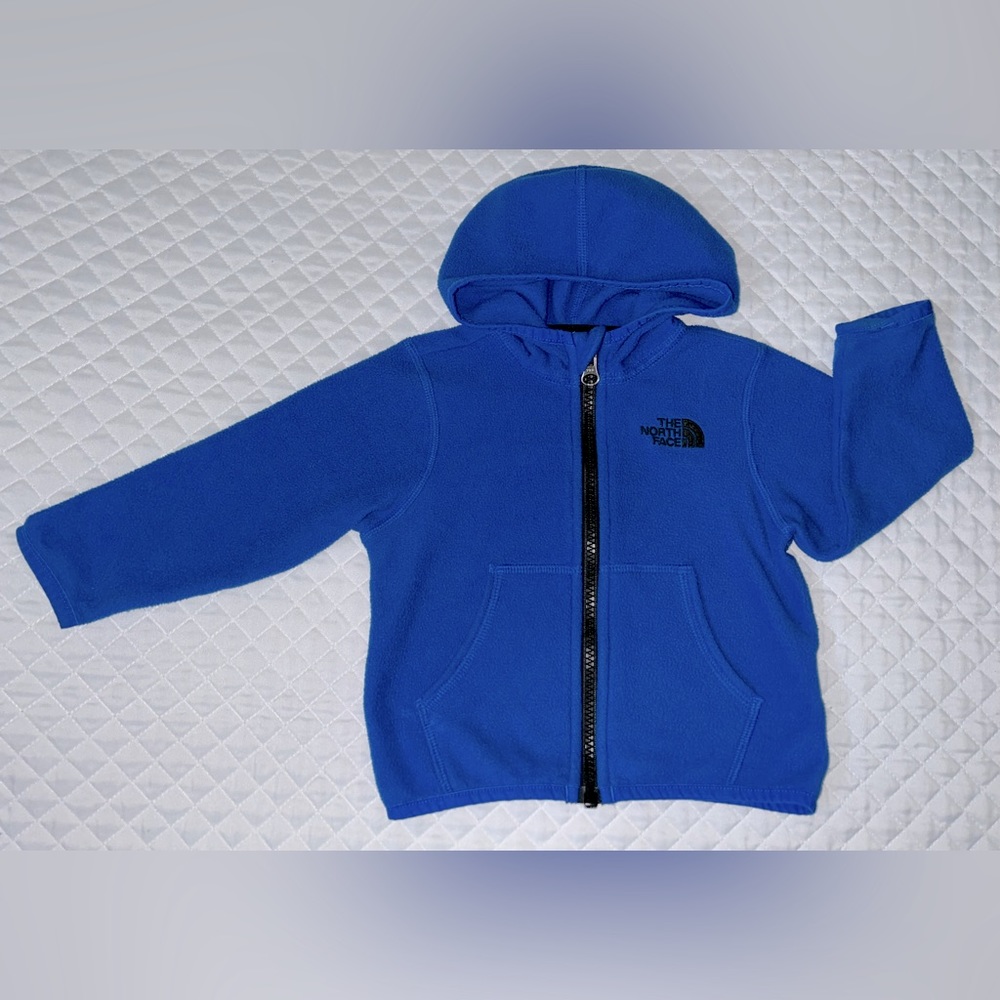 The North Face Infant Boys Blue Fleece Zippered Hoodie Lightweight Size 6-12 mth